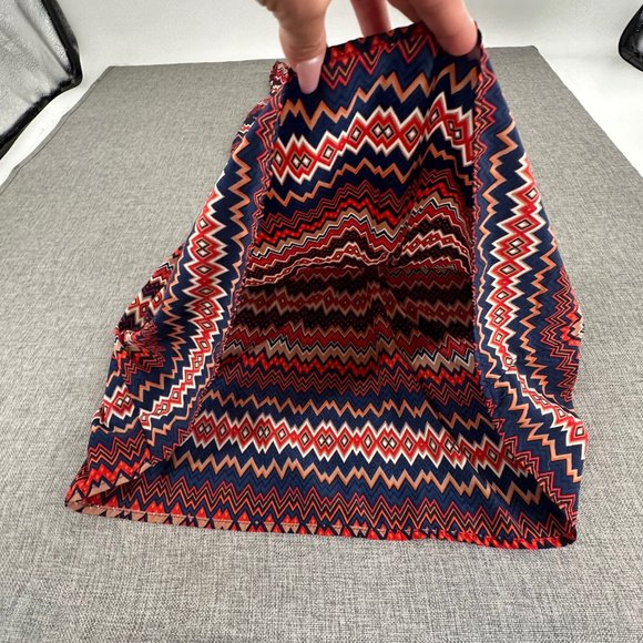 Sunday in Brooklyn Dress Elastic Waist Sleeveless Lightweight Small Orange Blue - Picture 6 of 11